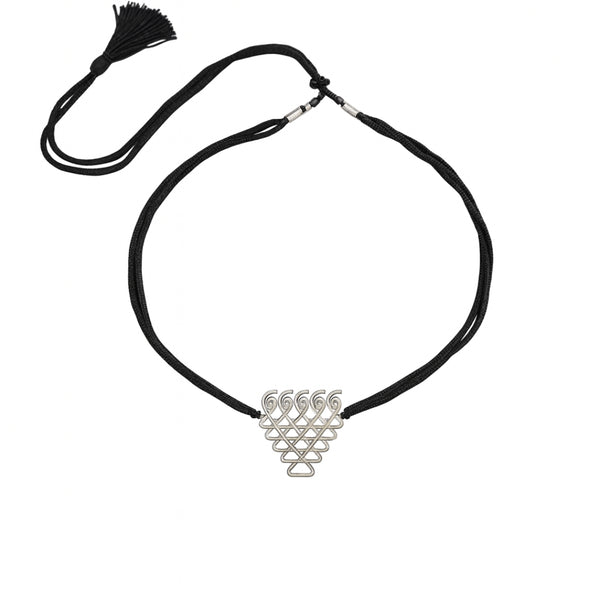 Black thread Saraswati pendant Mangalsutra