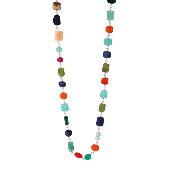 Colorful gemstone necklace