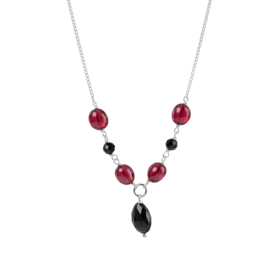 Rubies & Black Spinel Silver Chain Mangalsutra (Project Handmade)
