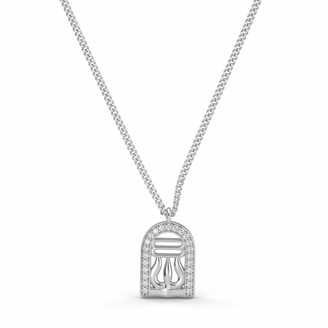 Silver Shivling Pendant Necklace
