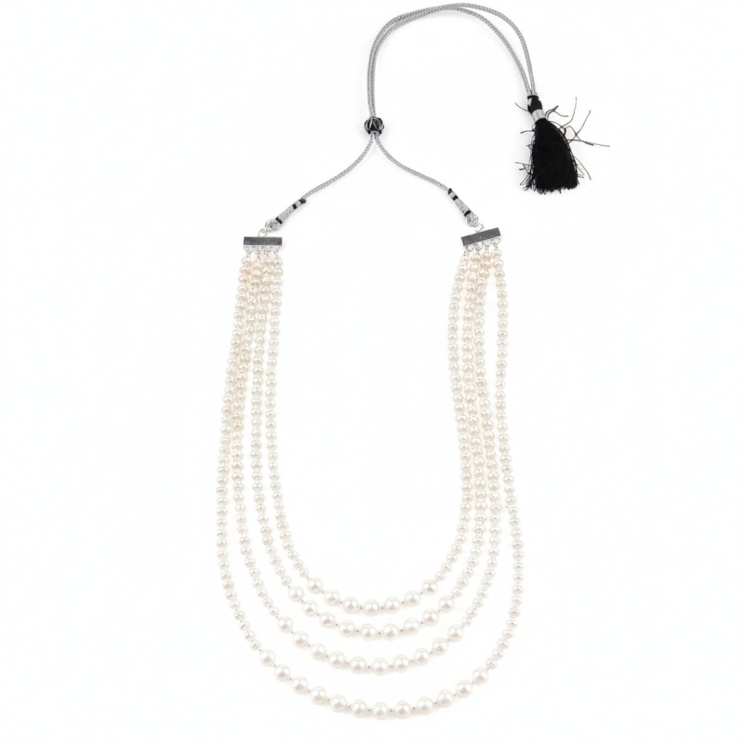 Luxe Necklace - Layered Fresh Water Pearls