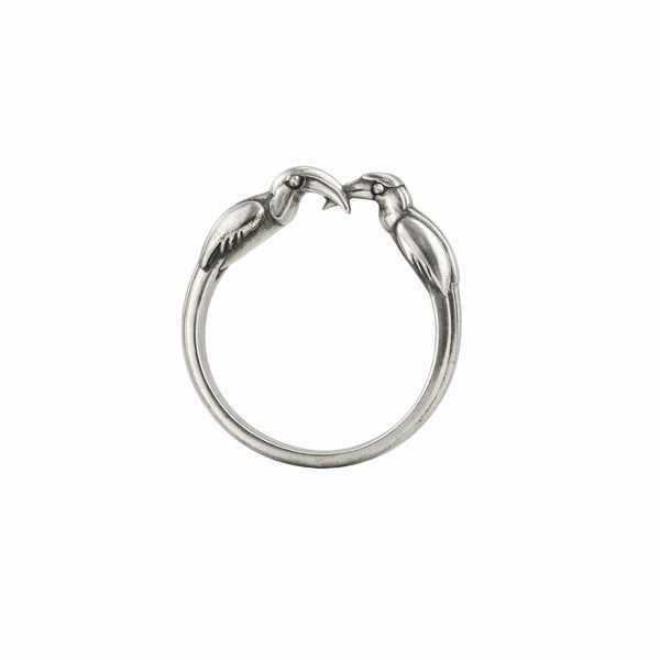 Silver Hornbill unisex ring