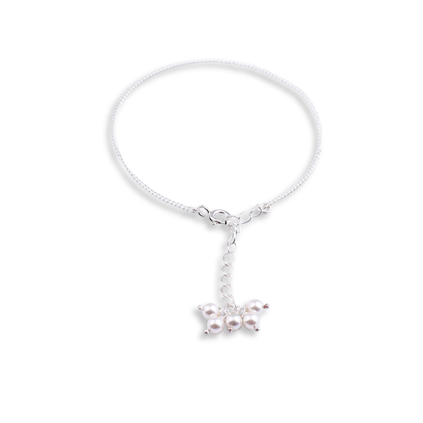 Pearl Chain Bracelet with Pearl Bunch