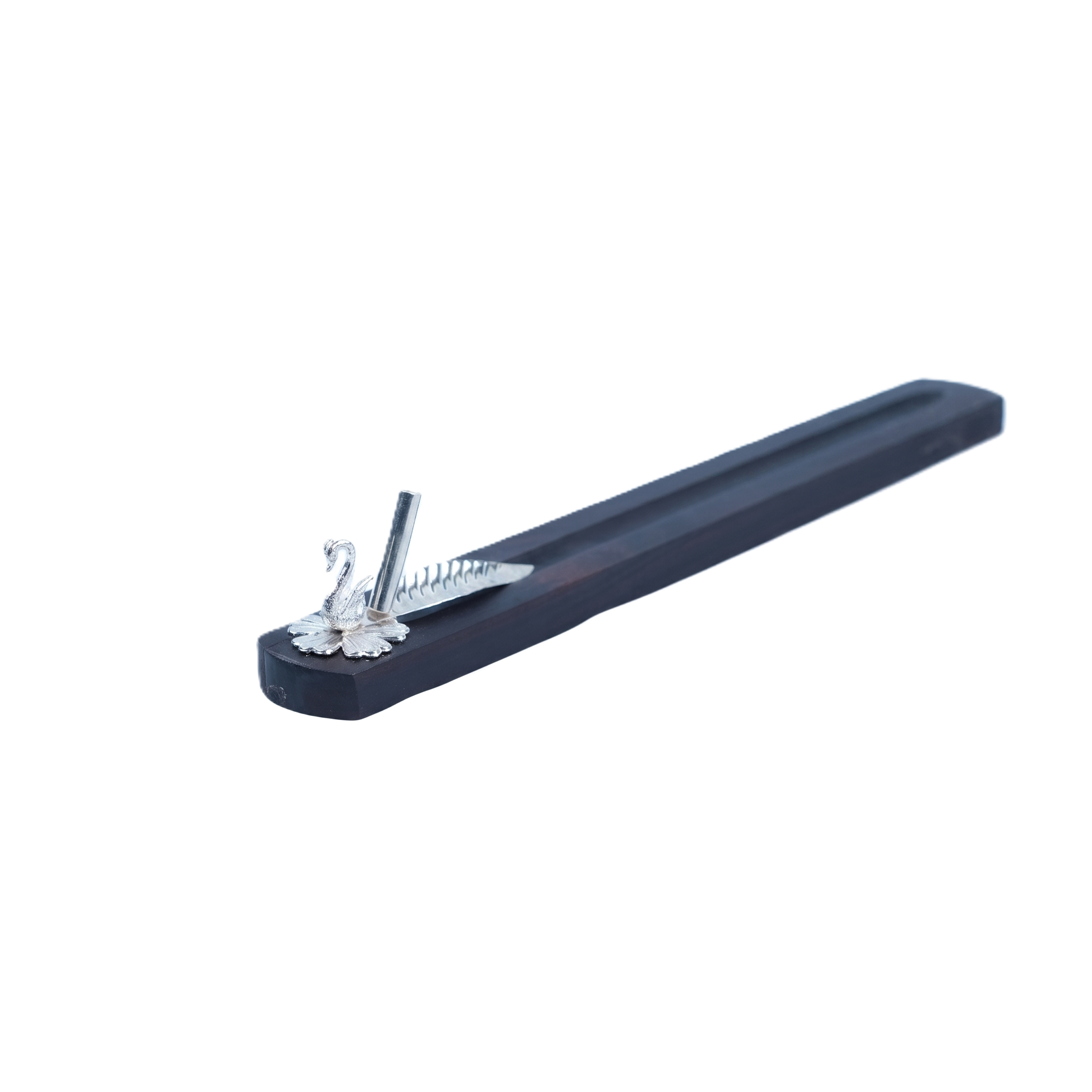Silver Swan Incense Stick Stand