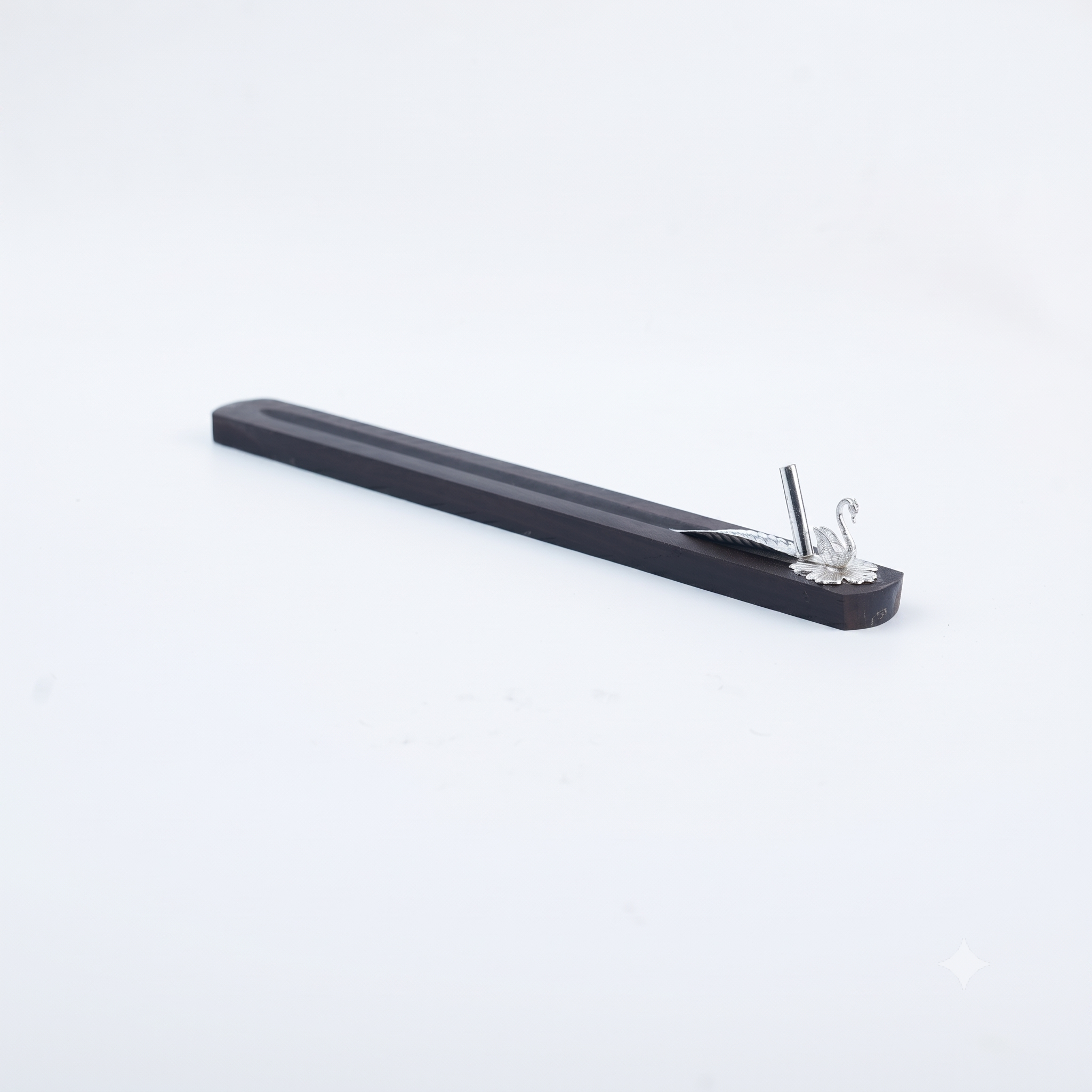 Silver Swan Incense Stick Stand