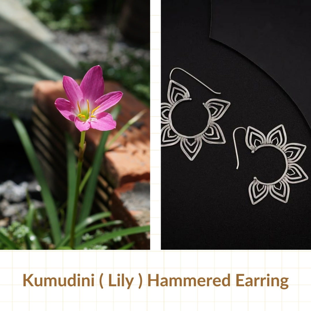 Kumudini ( Lily ) Hammered Earring