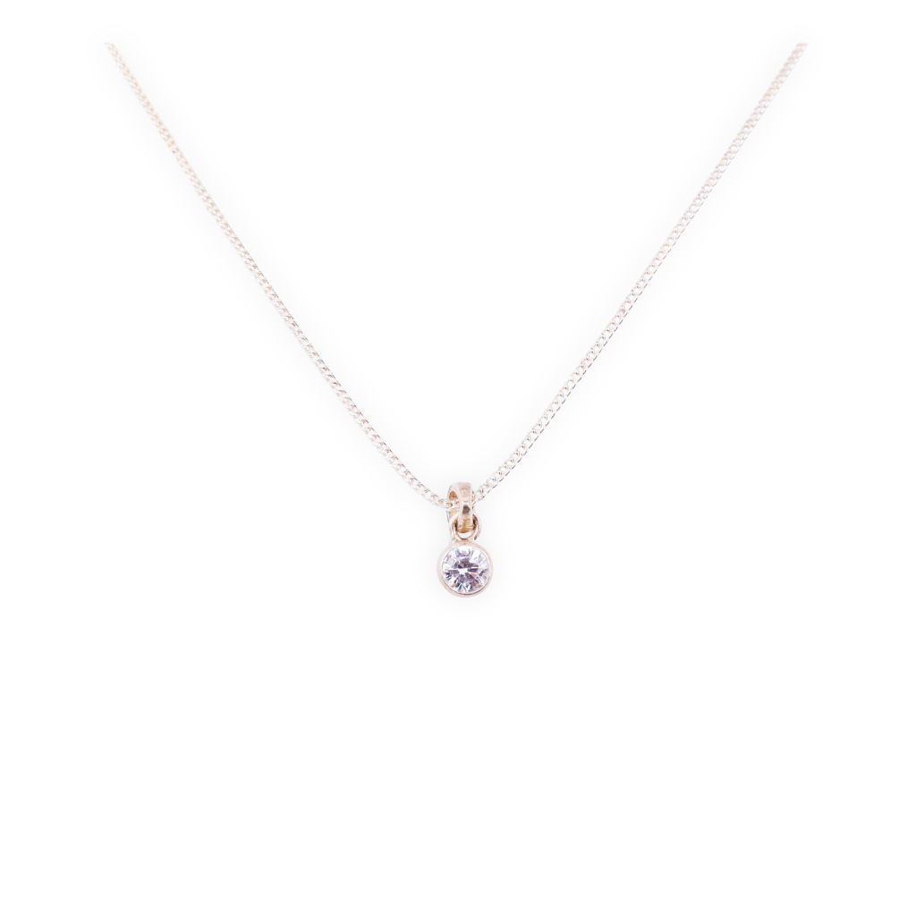 Single CZ  Pendant (Without Chain) | 92.5 Silver