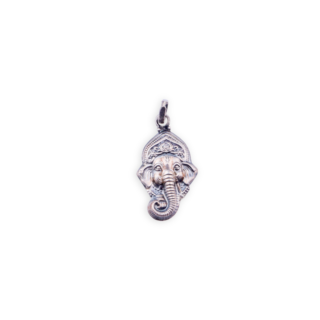 Silver Ganesh Pendant Oxidized Big (Without Chain)