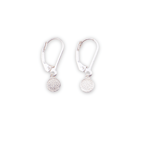 Silver Druzy Dangler Earrings for Kids
