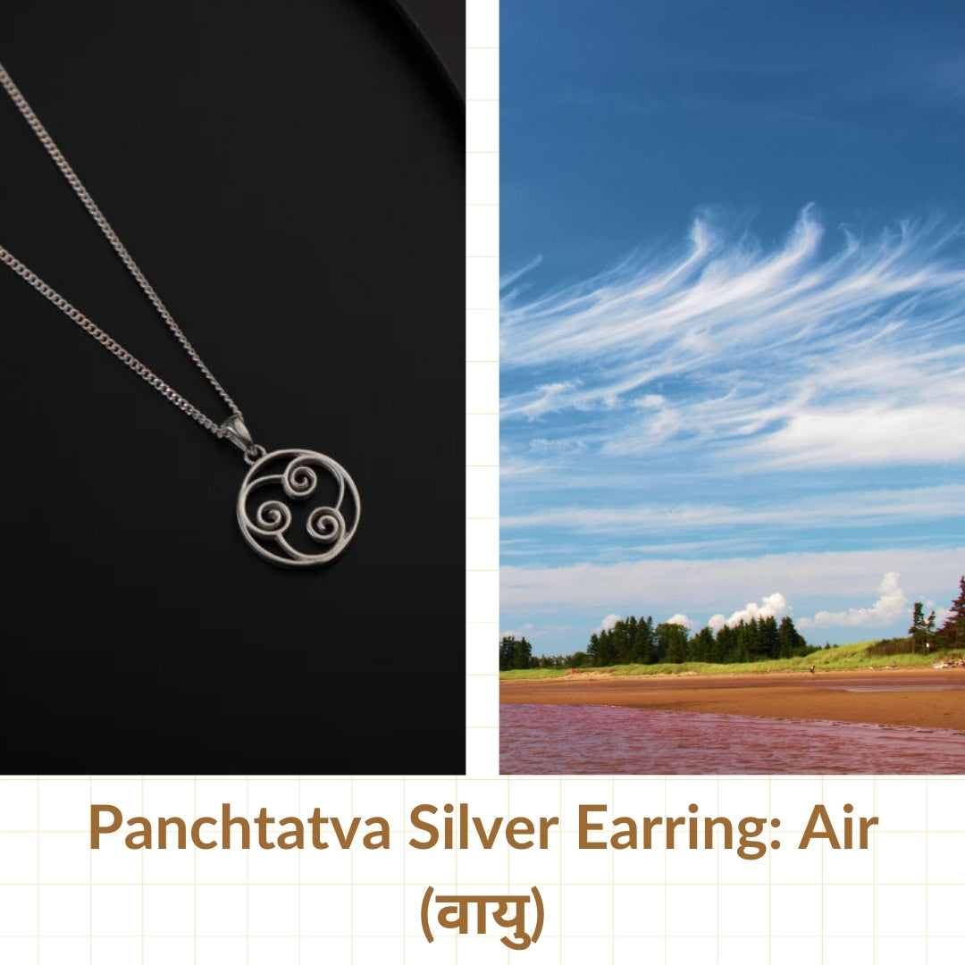 Panchtatva Silver Pendant: Air (वायु)