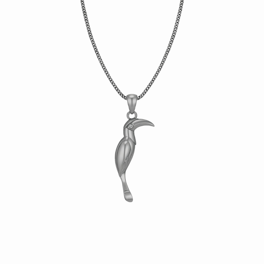 Silver Hornbill pendant with (without Chain)