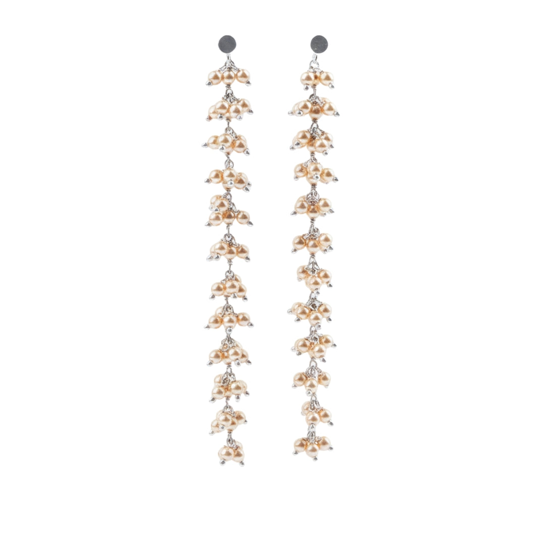 Silver Golden Pearl Danglar Earring