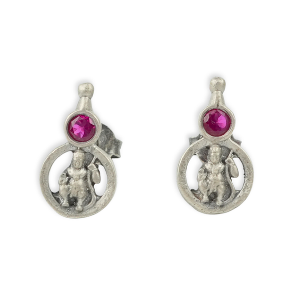 Oxidised Silver Taali Mangalsutra Earrings