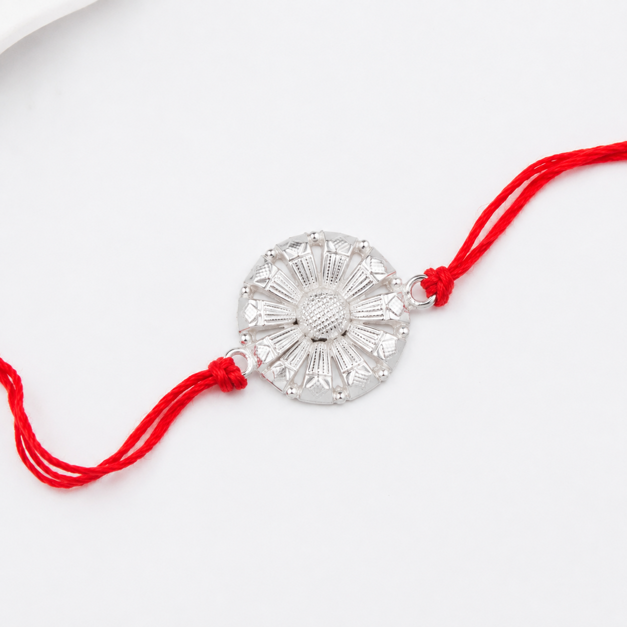 Handmade Silver Rakhi: Gulbahaar