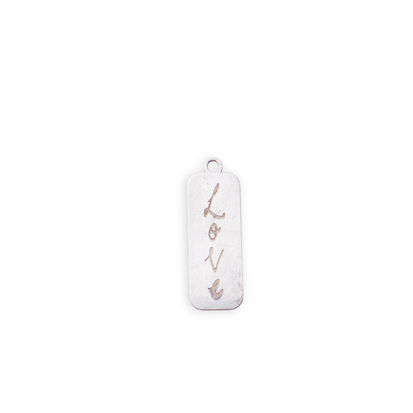 Pendant tag / Charm Tag / Dog tag ( Without chain ) - Love Engraved