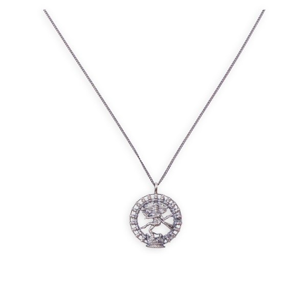 Silver Nataraja Pendant with Chain