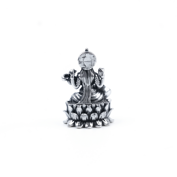 Oxidised Silver Saraswati Idol