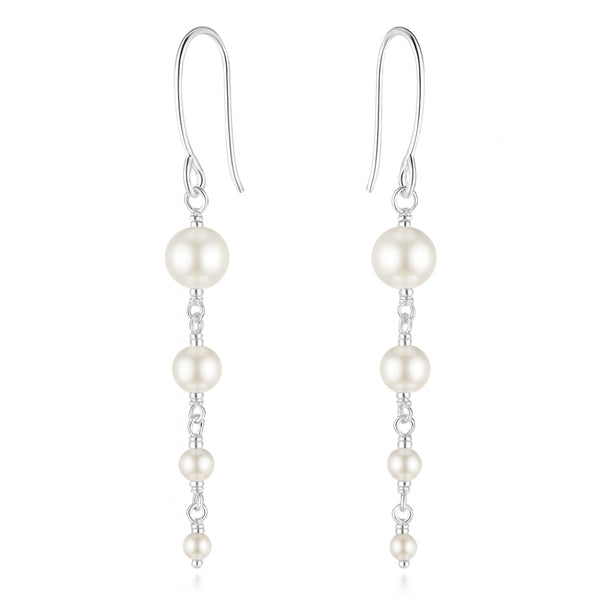 Silver Pearl Dangler Earrings