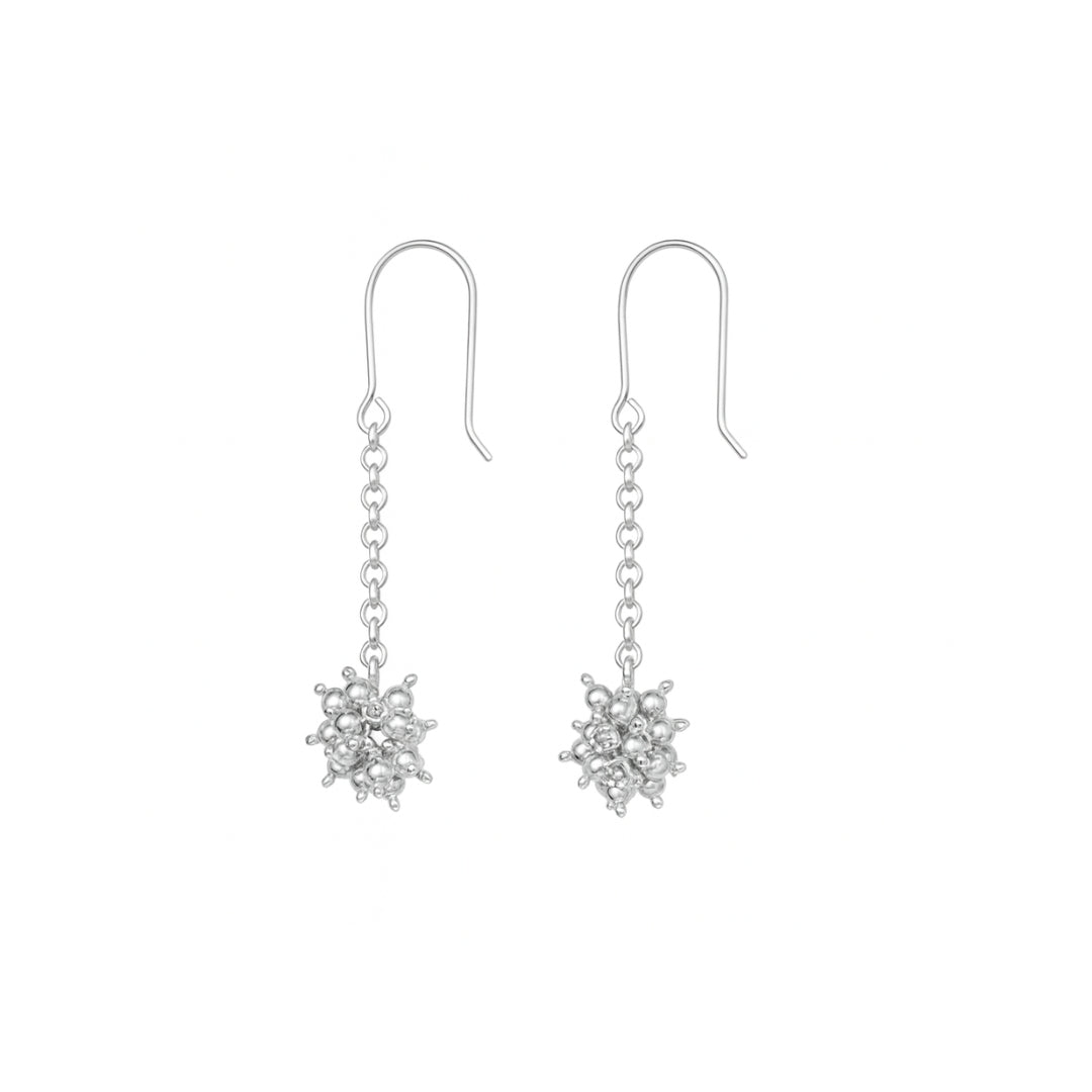 Silver Bead Bunch Earring