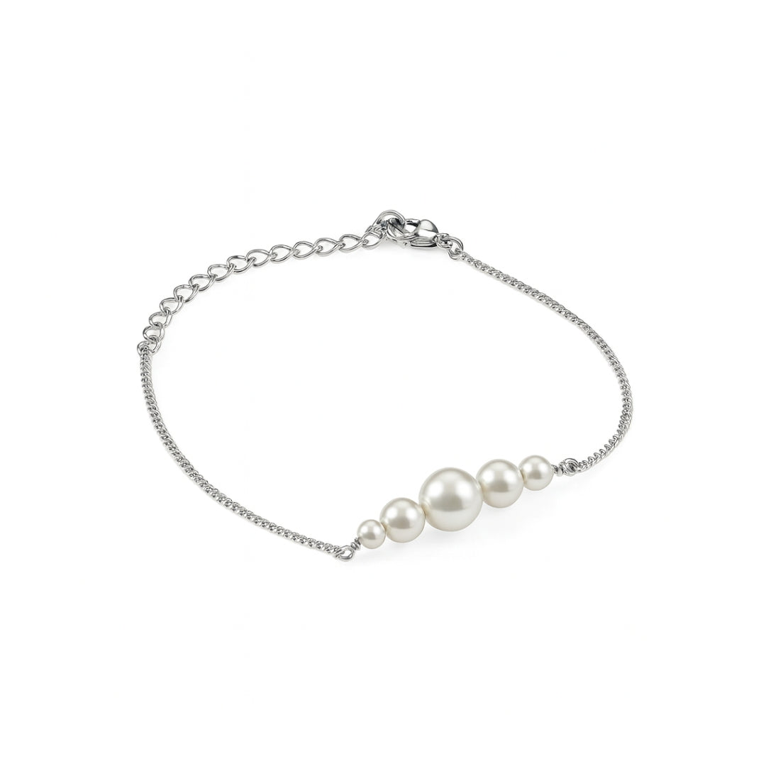 Classic Silver Pearl Bracelet