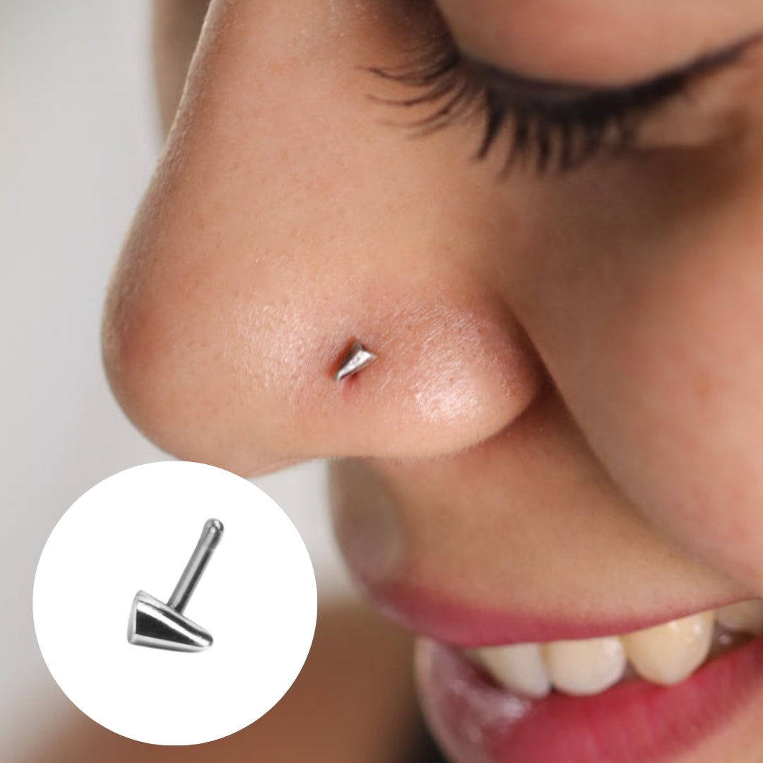 Silver Bud Nose Pin