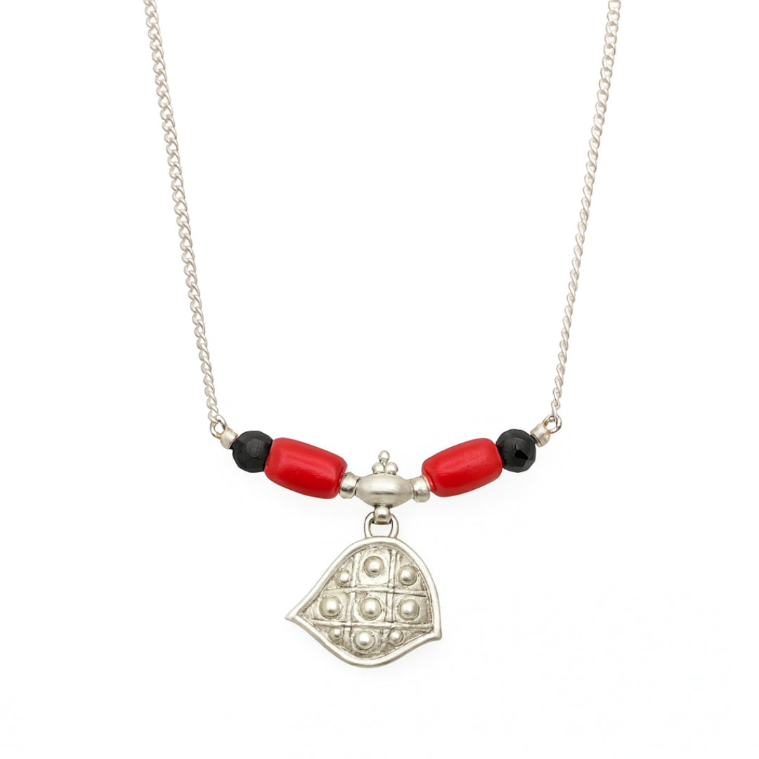 Handmade Silver Saaj Motif Mangalsutra : आंबा (Aambaa)
