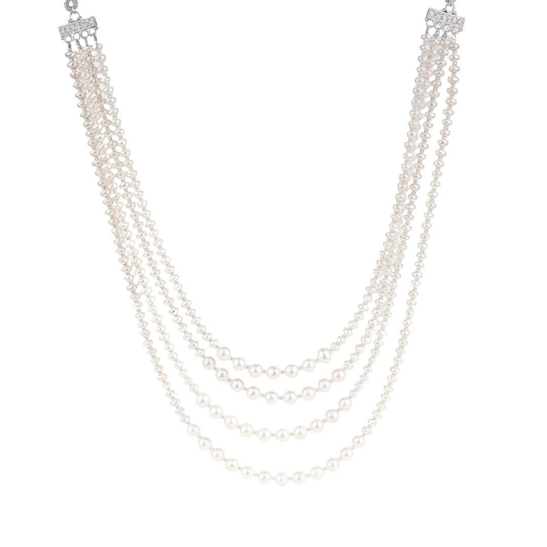 Luxe Necklace - Layered Fresh Water Pearls