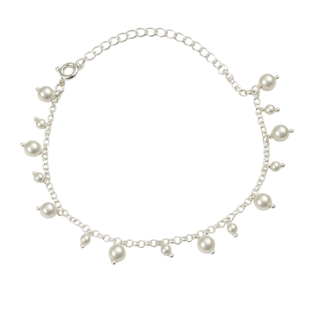 Silver Chain with Pearls Bracelet
