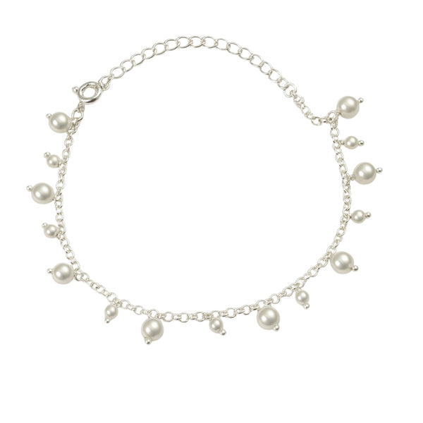 Silver Chain with Pearls Bracelet