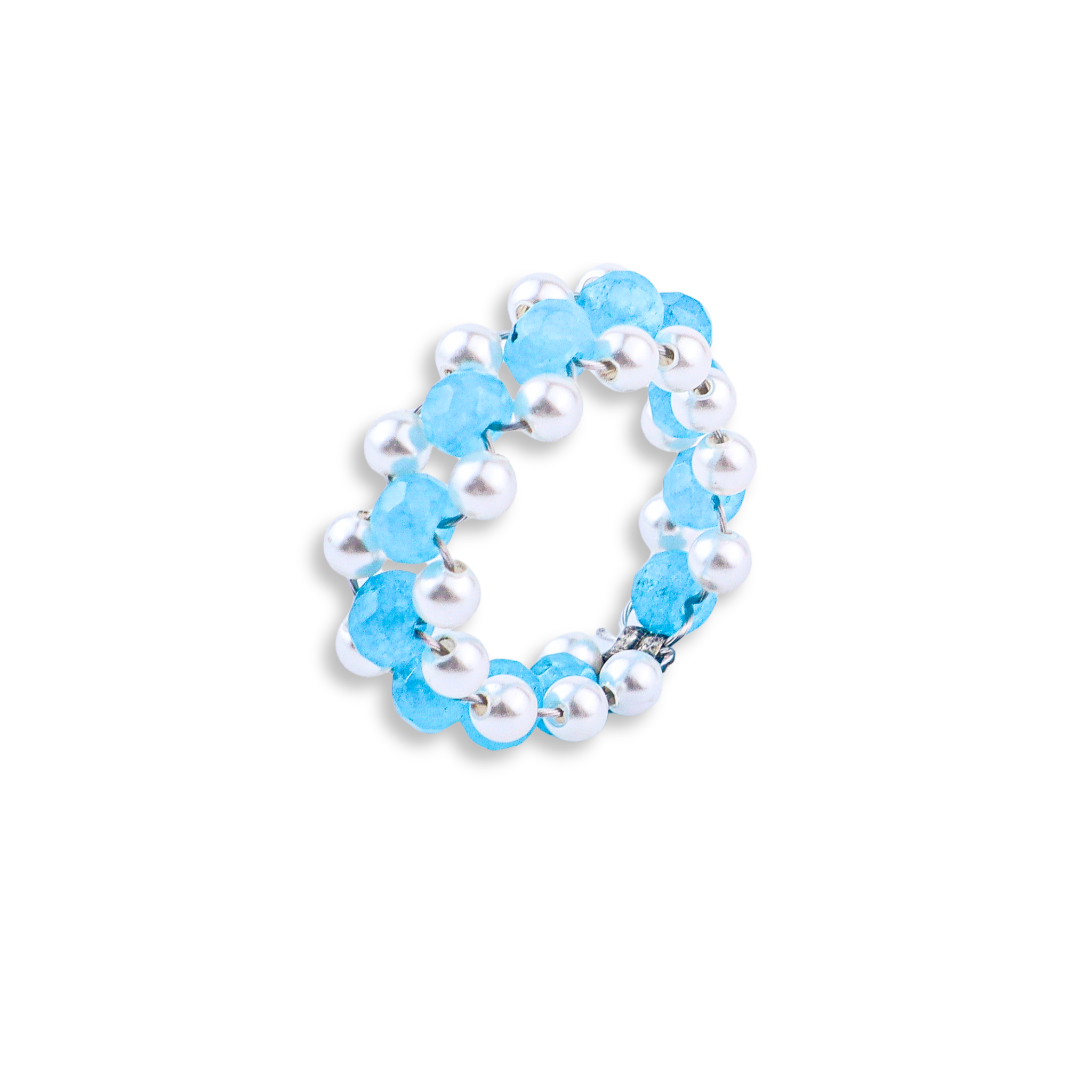 Turquoise and Pearls Ring