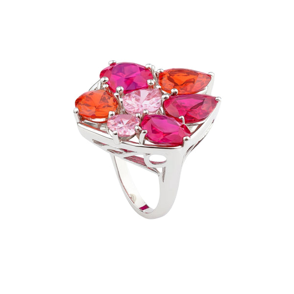 Silver Candy Cluster Ring