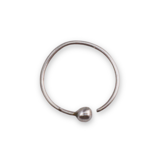 Silver Plain Septum Cum Nose Ring (Pierced)