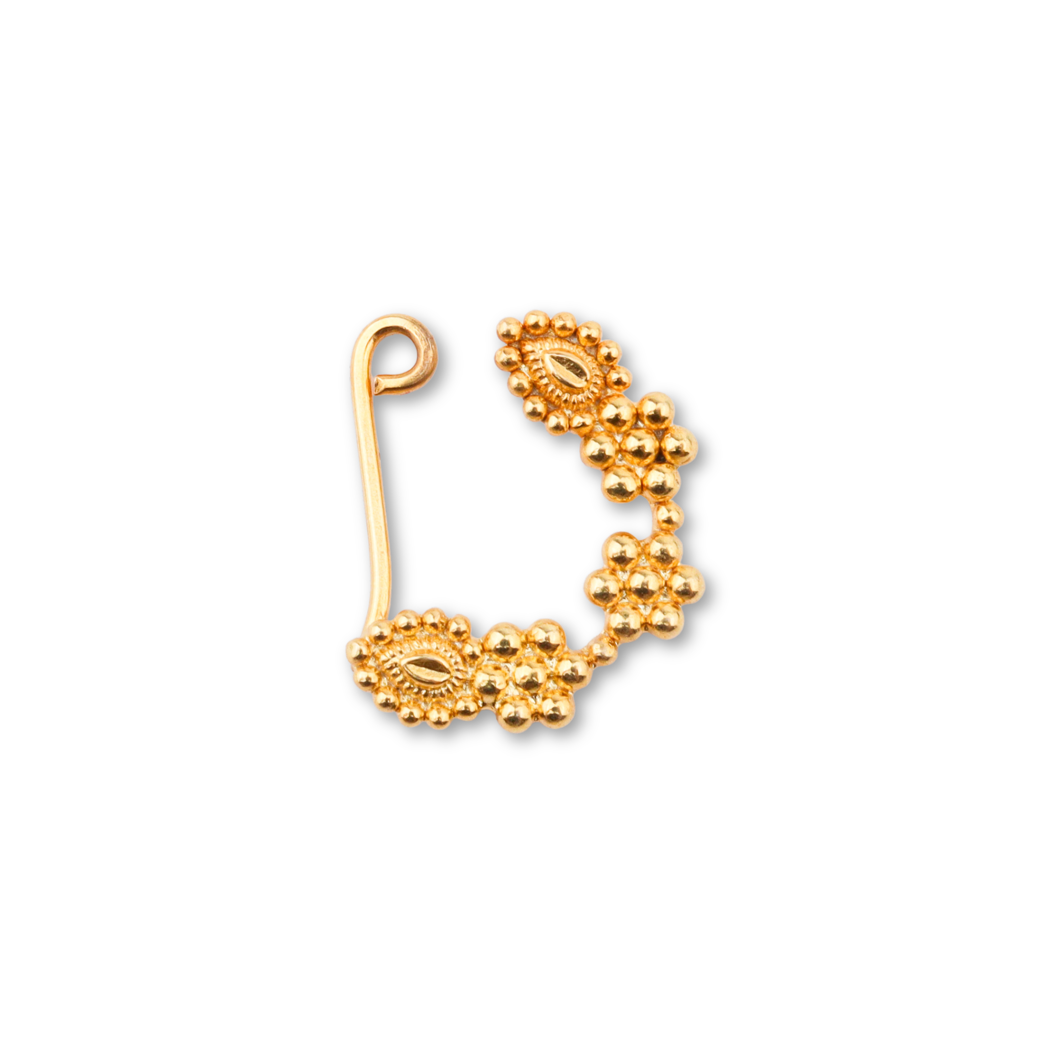 Itihaas Kudi Nath – Small (Left, Clip-On) | 22K Gold-Plated