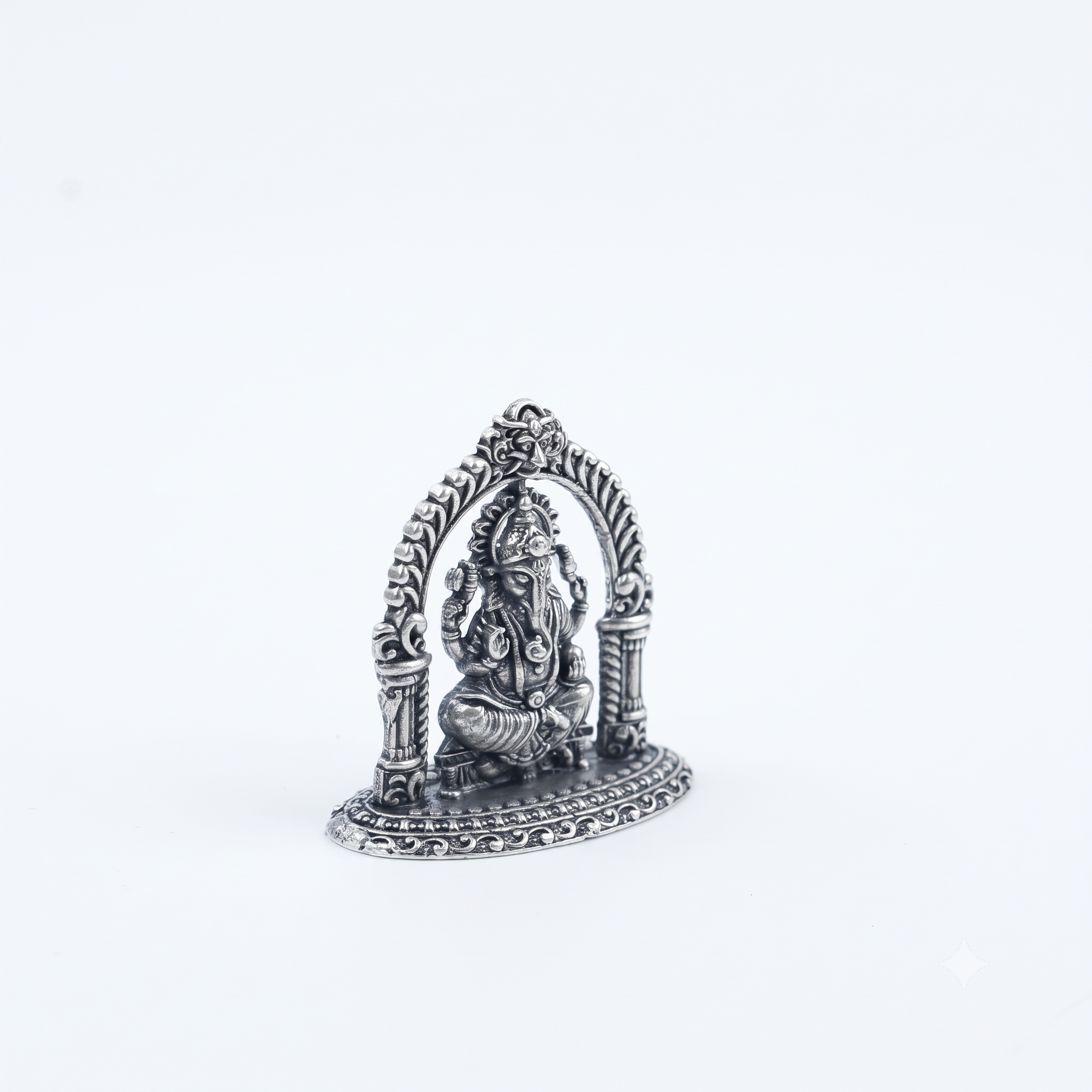 Oxidised Silver Ganesh Idol