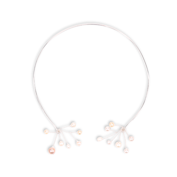 Freshwater Pearl Twisted Hasli Necklace (Project Handmade)