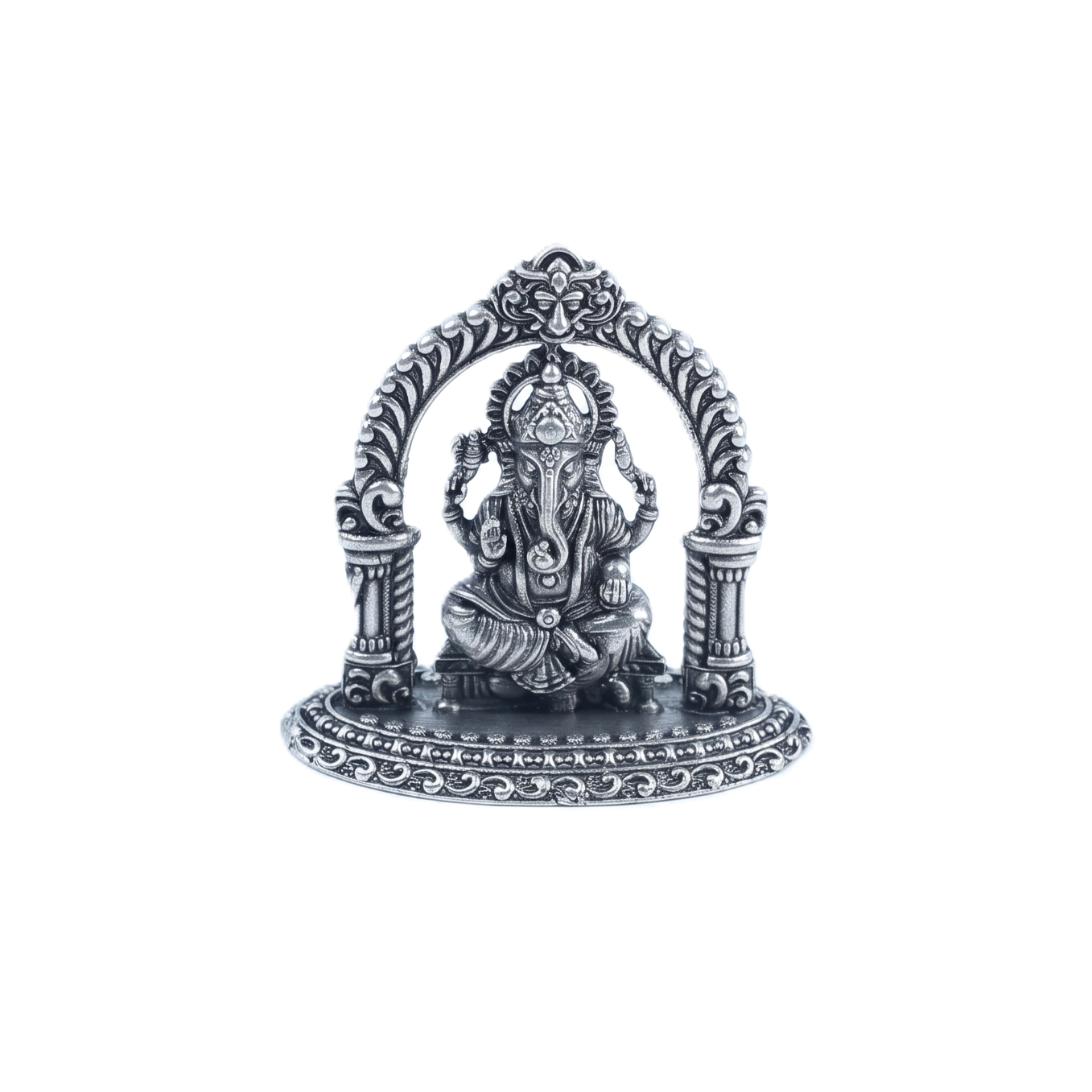 Oxidised Silver Ganesh Idol