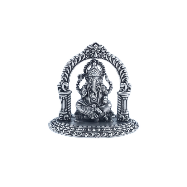 Oxidised Silver Ganesh Idol