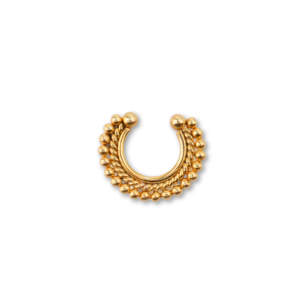 Dotted Septum Nose Ring | 22K Gold-Plated