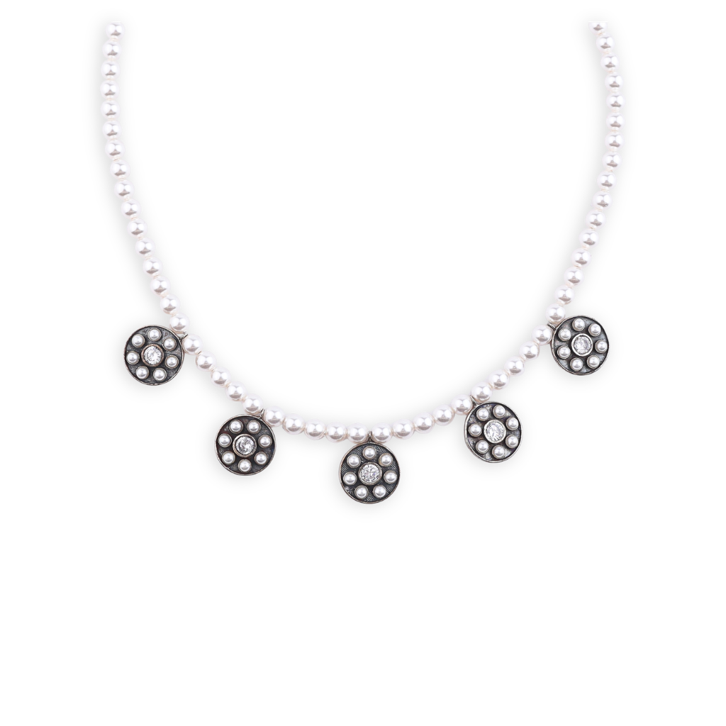 Kundan Motif Necklace with Pearls