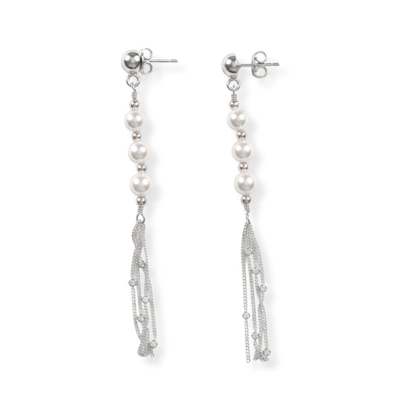 Pearl and Chain Earring (Project Handmade)