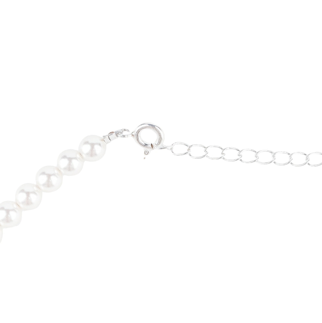 Luxe Necklace - Golden & White Pearl Bunch