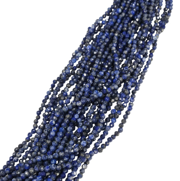 Detail shot of lapis stones and moonstone accents