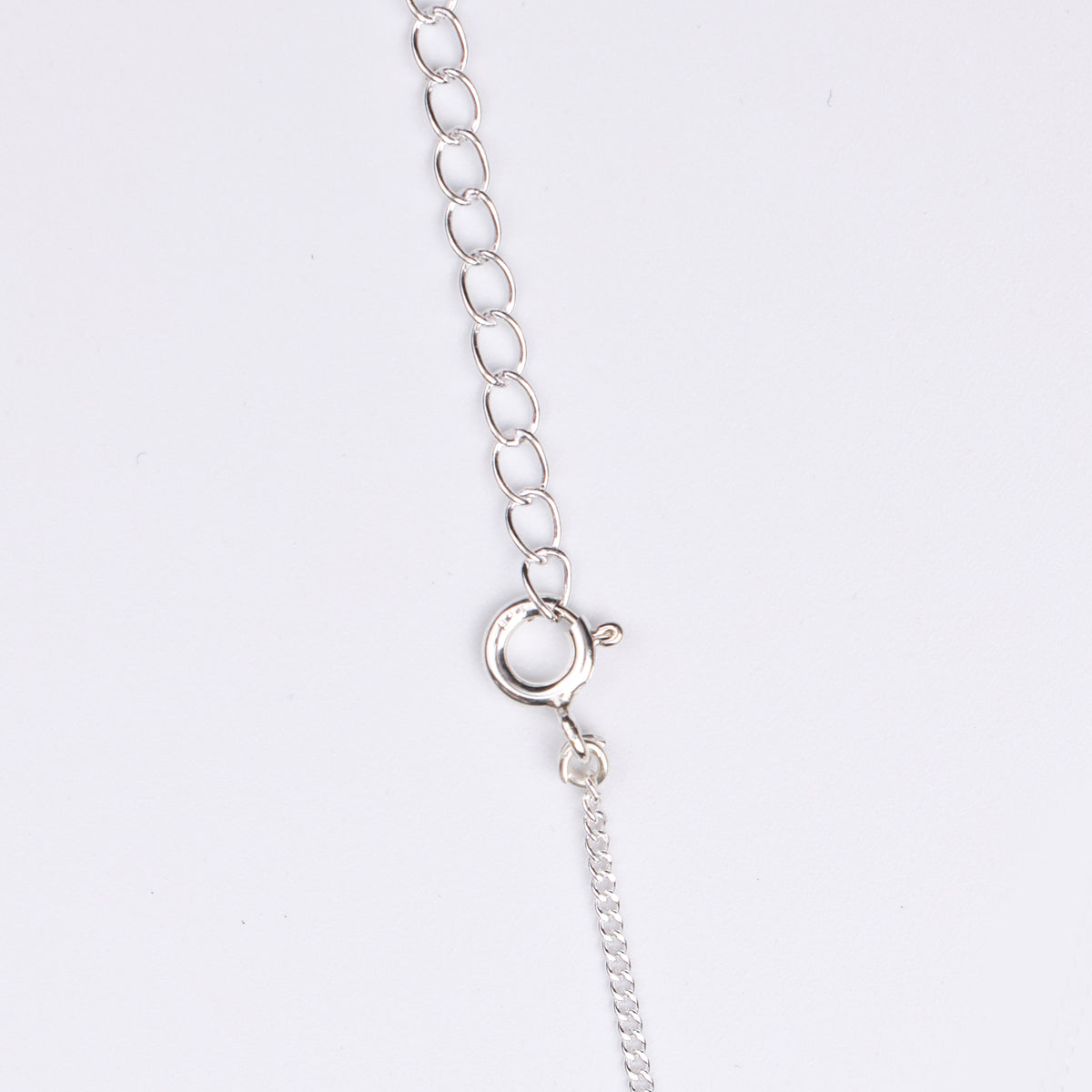 Silver Raised Trishul Pendant Necklace