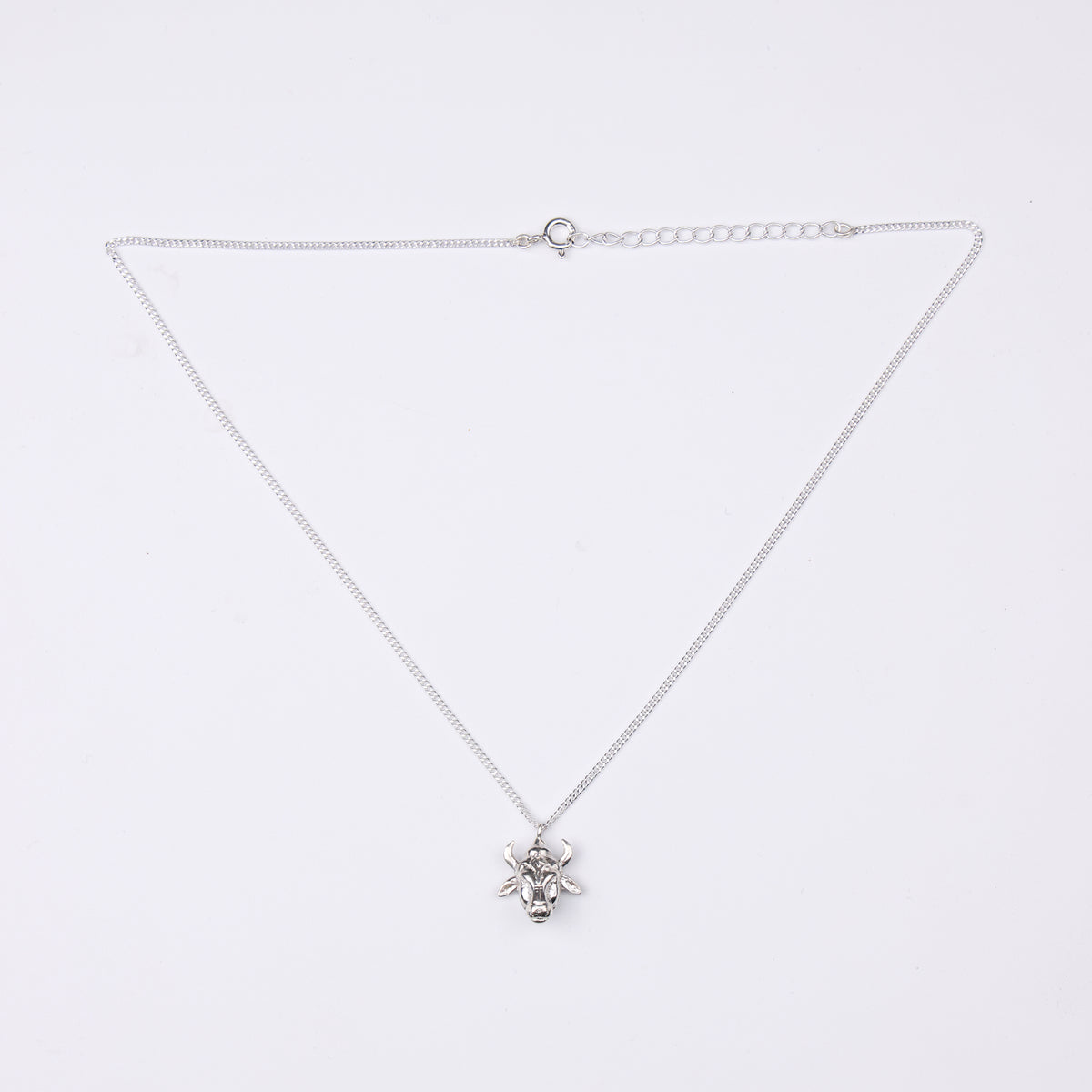 Silver Nandi Pendant Necklace