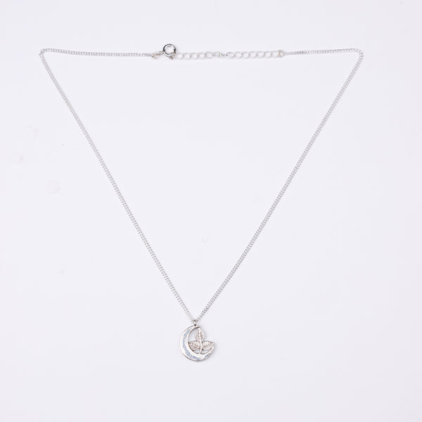 Silver Moon And Belpaan Pendant Necklace