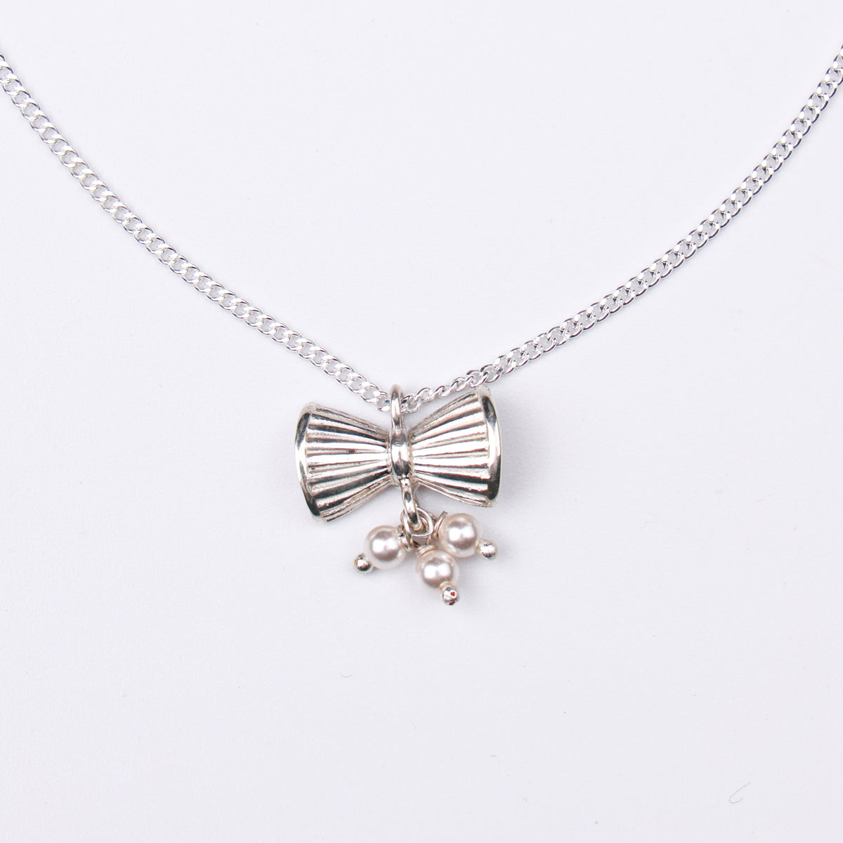Silver Damru Pendant Necklace