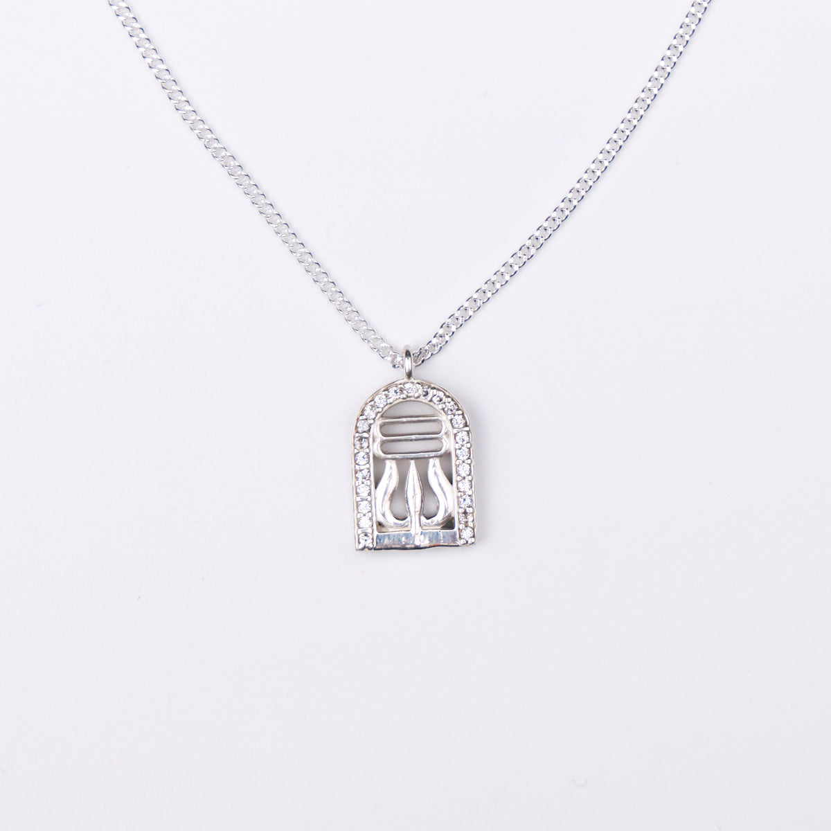 Silver Shivling Pendant Necklace