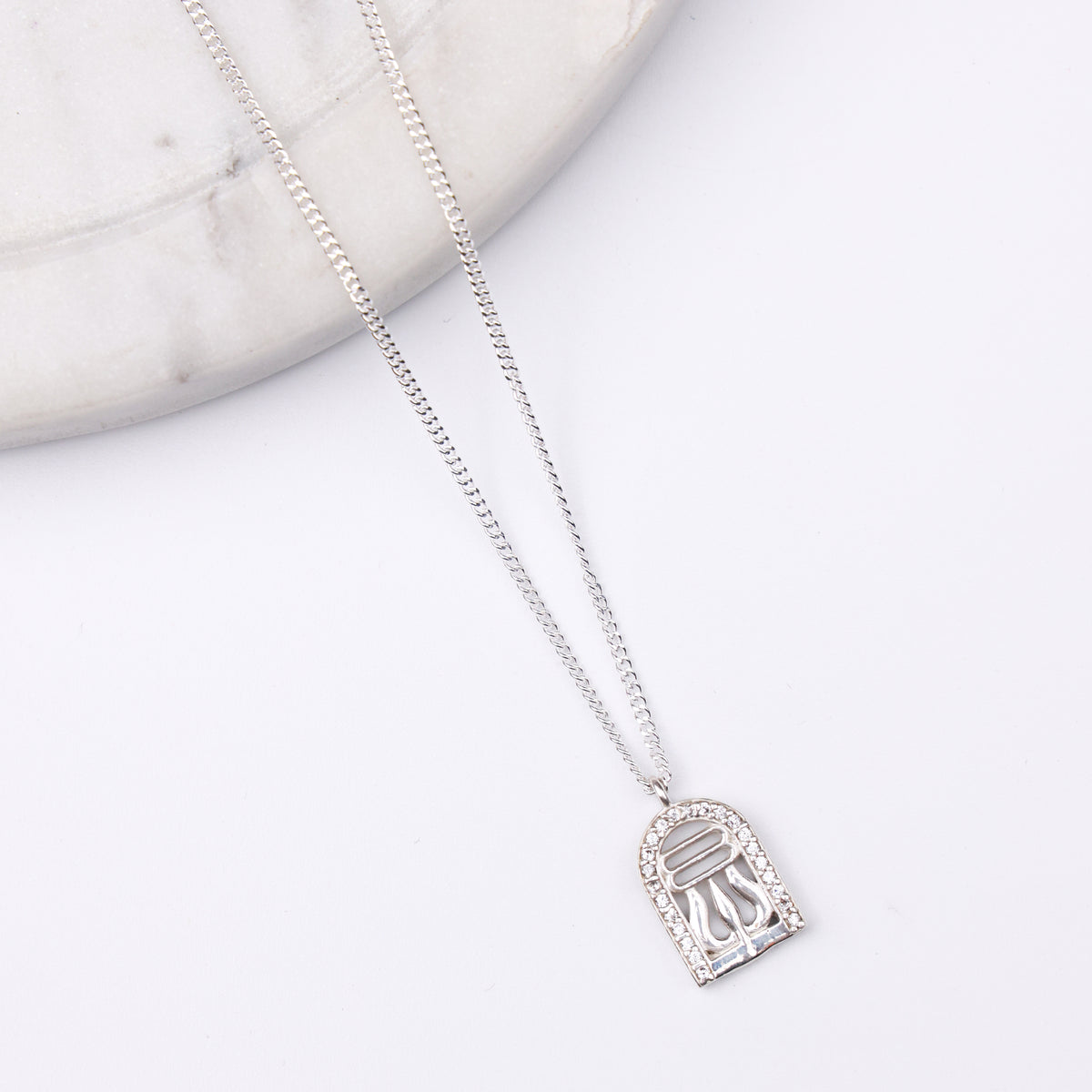 Silver Shivling Pendant Necklace