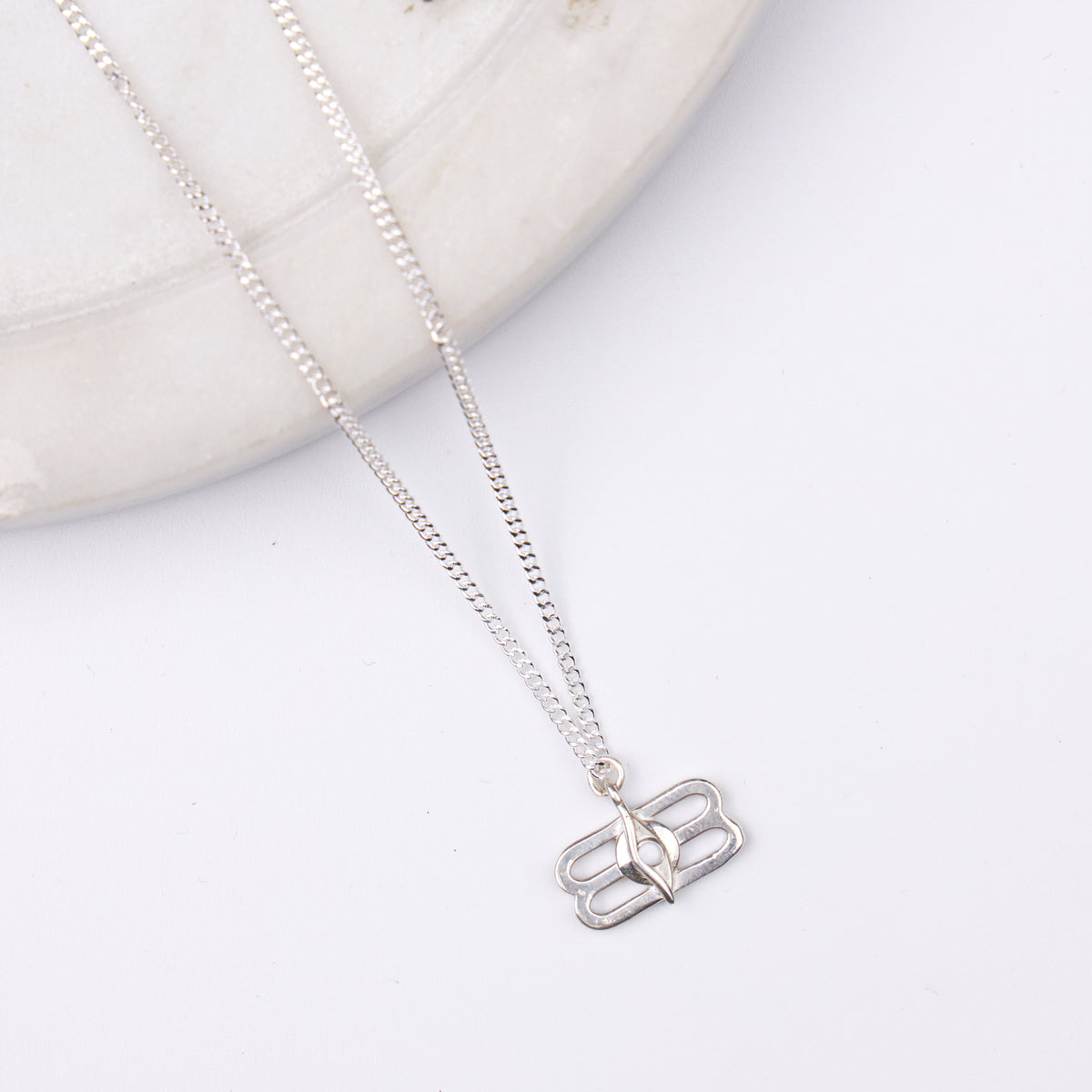 Silver Third Eye Pendant Necklace