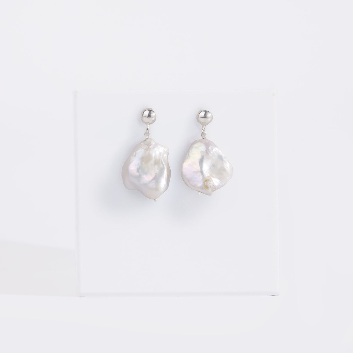 Irregular Freshwater Pearl Drop Earrings (Project Handmade)